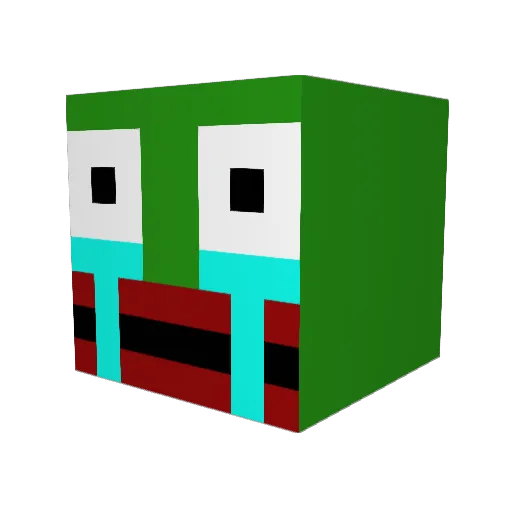 OPSH Minecraft avatar head, 3D render