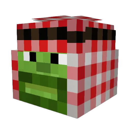 OPTIMVSCHRIST Minecraft avatar head, 3D render