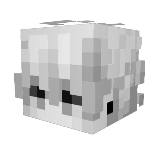 OP_FLAME Minecraft avatar head, 3D render