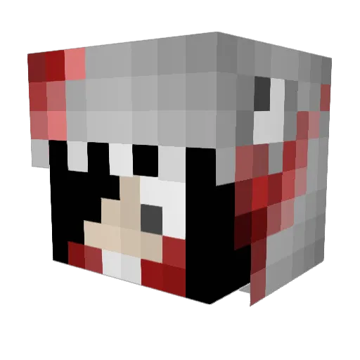 OP_KOKO Minecraft avatar head, 3D render