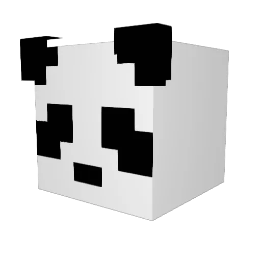 OPandinha Minecraft avatar head, 3D render