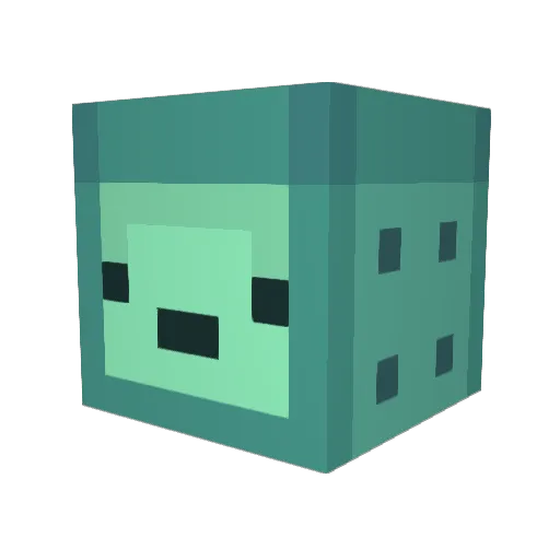 OPcrab Minecraft avatar head, 3D render
