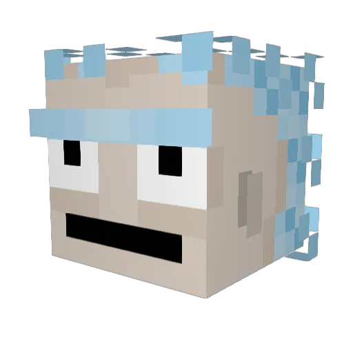 OPgaming232 Minecraft avatar head, 3D render