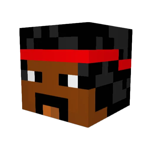 OPimpolho Minecraft avatar head, 3D render