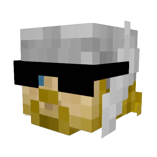OPirata_ Minecraft avatar head, 3D render