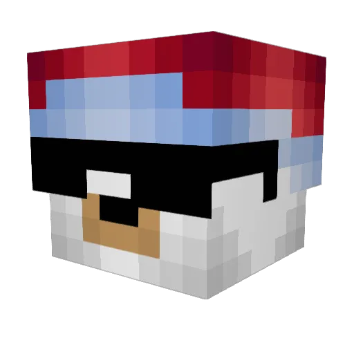 OPrah3 Minecraft avatar head, 3D render