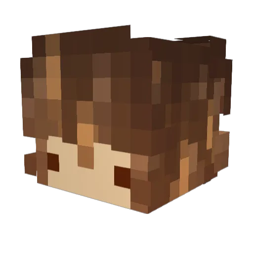 OR11N Minecraft avatar head, 3D render