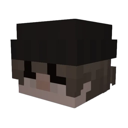ORANGE_FOXY_PL Minecraft avatar head, 3D render
