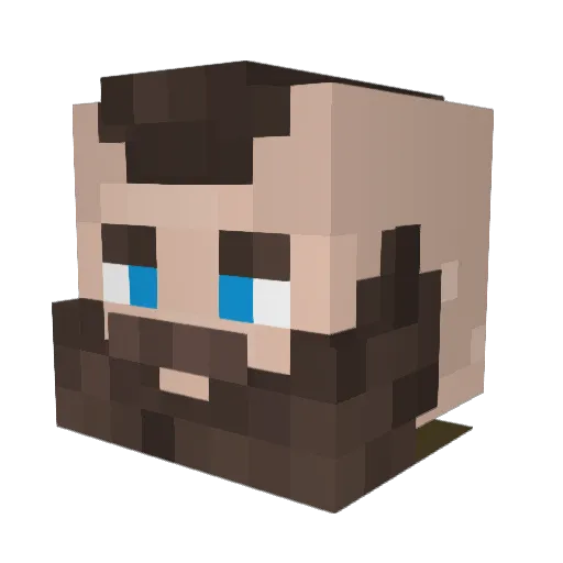 ORBERTAL Minecraft avatar head, 3D render