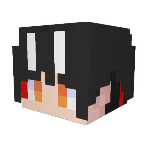 ORCA_7 Minecraft avatar head, 3D render