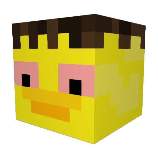ORELLAAAAAAAAAA Minecraft avatar head, 3D render