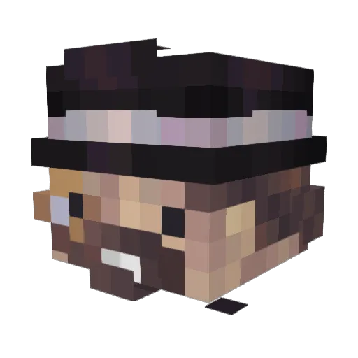 OREN800 Minecraft avatar head, 3D render