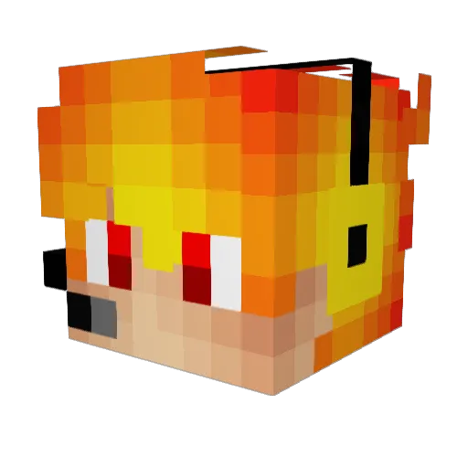 ORESH4K_777 Minecraft avatar head, 3D render