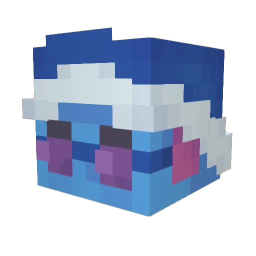 ORI0_0 Minecraft avatar head, 3D render