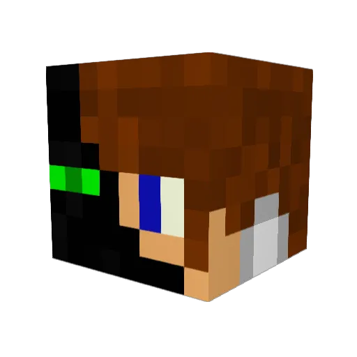 ORLANDOMOONRAKER Minecraft avatar head, 3D render