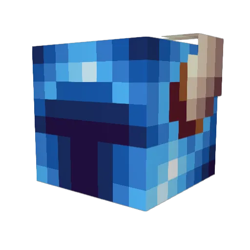 ORN1K Minecraft avatar head, 3D render