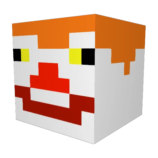 ORPHANEATER2OOO Minecraft avatar head, 3D render