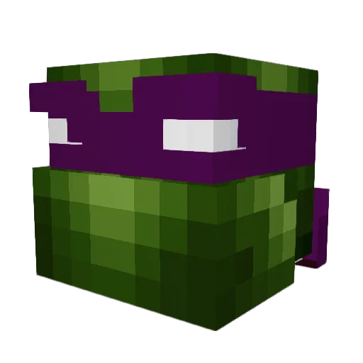 ORSdonatello Minecraft avatar head, 3D render