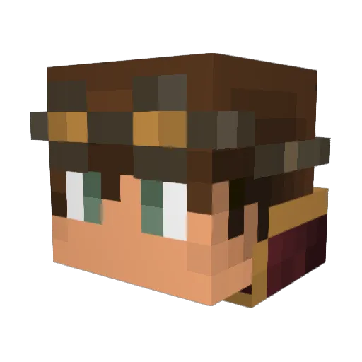 ORisle Minecraft avatar head, 3D render