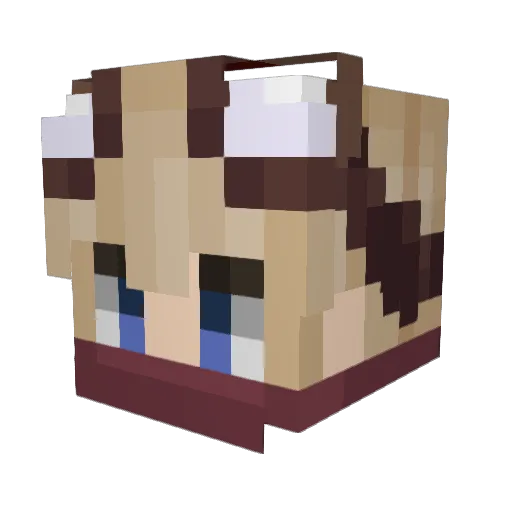 OSCARCIM08 Minecraft avatar head, 3D render