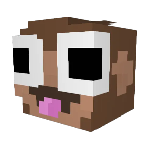 OSEDARK_ Minecraft avatar head, 3D render