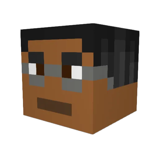 OSHEE_8 Minecraft avatar head, 3D render