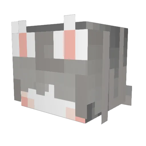 OSHoutoO Minecraft avatar head, 3D render
