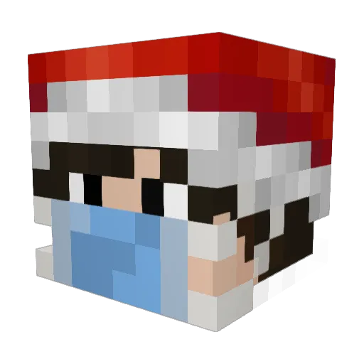 OSMANLIDEHA Minecraft avatar head, 3D render
