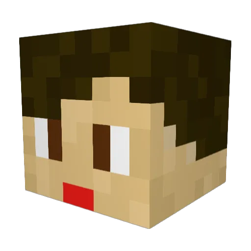 OSRUBU Minecraft avatar head, 3D render