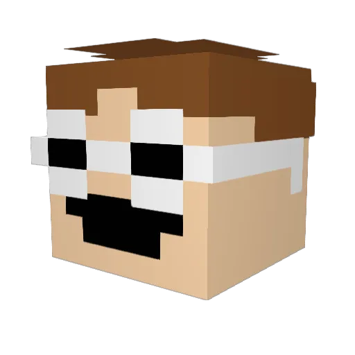 OSWALDMAGO Minecraft avatar head, 3D render