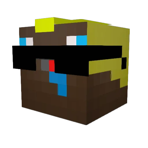 OSplash_ Minecraft avatar head, 3D render