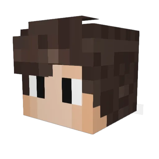 OTDE Minecraft avatar head, 3D render