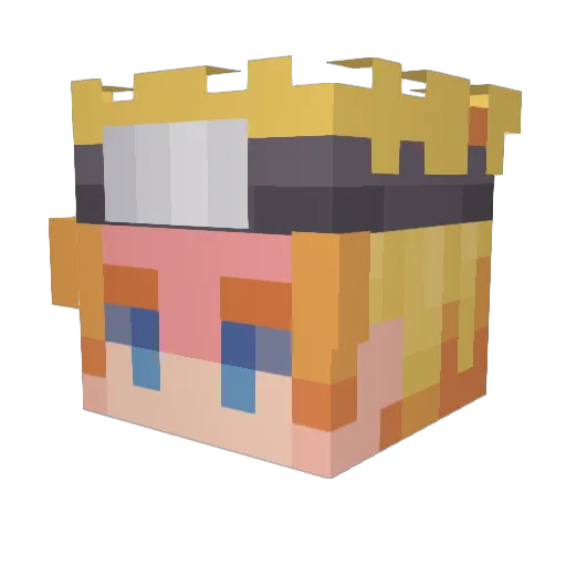 OTF3700 Minecraft avatar head, 3D render