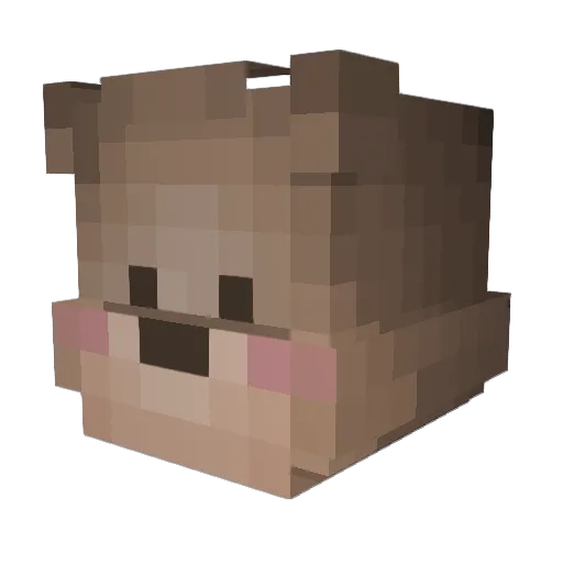 OTL_TT Minecraft avatar head, 3D render