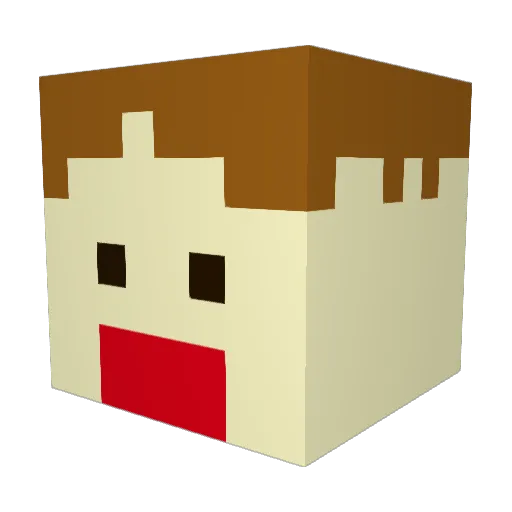 OTOMO531 Minecraft avatar head, 3D render