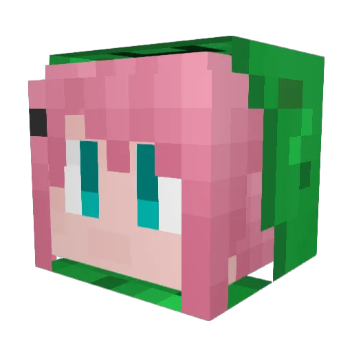 OU319UO Minecraft avatar head, 3D render