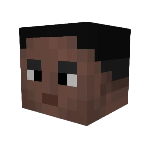 OU5 Minecraft avatar head, 3D render