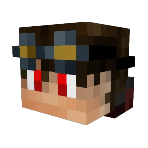 OUOSteven Minecraft avatar head, 3D render