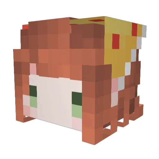 OUO_0713 Minecraft avatar head, 3D render