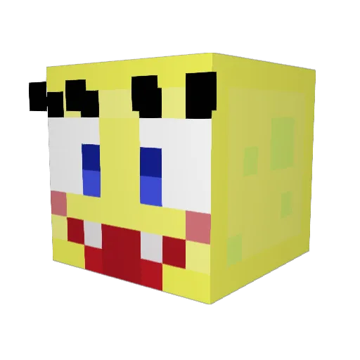 OURYY Minecraft avatar head, 3D render