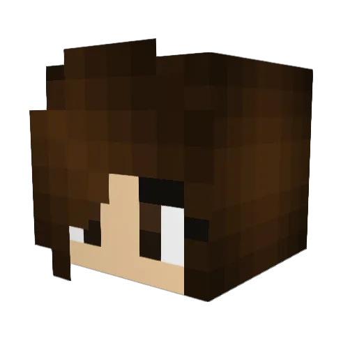 OUSKAI Minecraft avatar head, 3D render