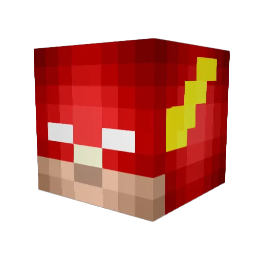 OV7 Minecraft avatar head, 3D render