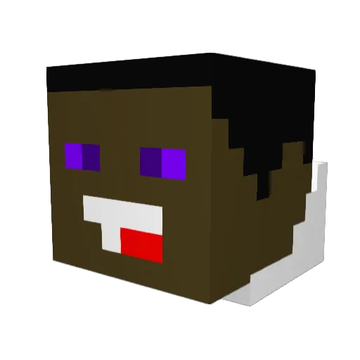 OVERDRIVE13 Minecraft avatar head, 3D render