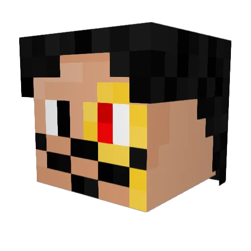 OVERKILL57 Minecraft avatar head, 3D render