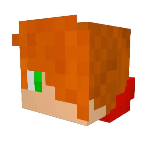 OVF_08 Minecraft avatar head, 3D render