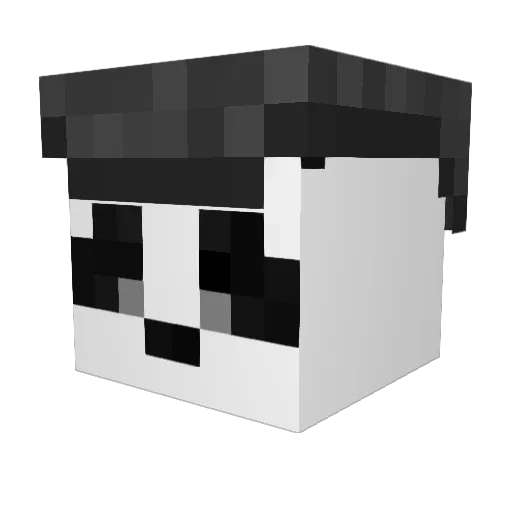 OVO_14 Minecraft avatar head, 3D render