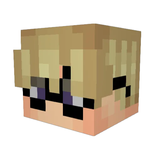 OVOdRL Minecraft avatar head, 3D render