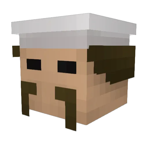 OVelhaco Minecraft avatar head, 3D render