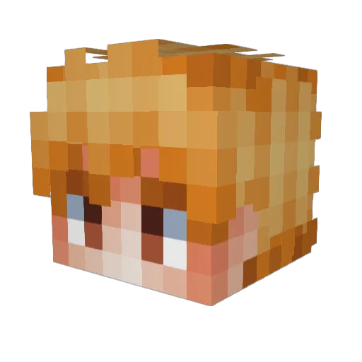 OVxEdits67 Minecraft avatar head, 3D render
