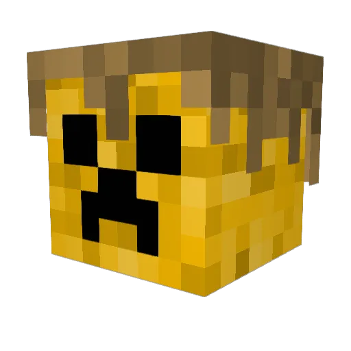 OWHI1234 Minecraft avatar head, 3D render